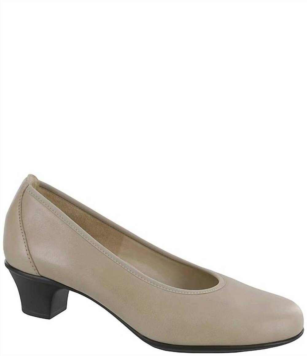 NEW SAS women's milano block heel pumps - medium in creama
